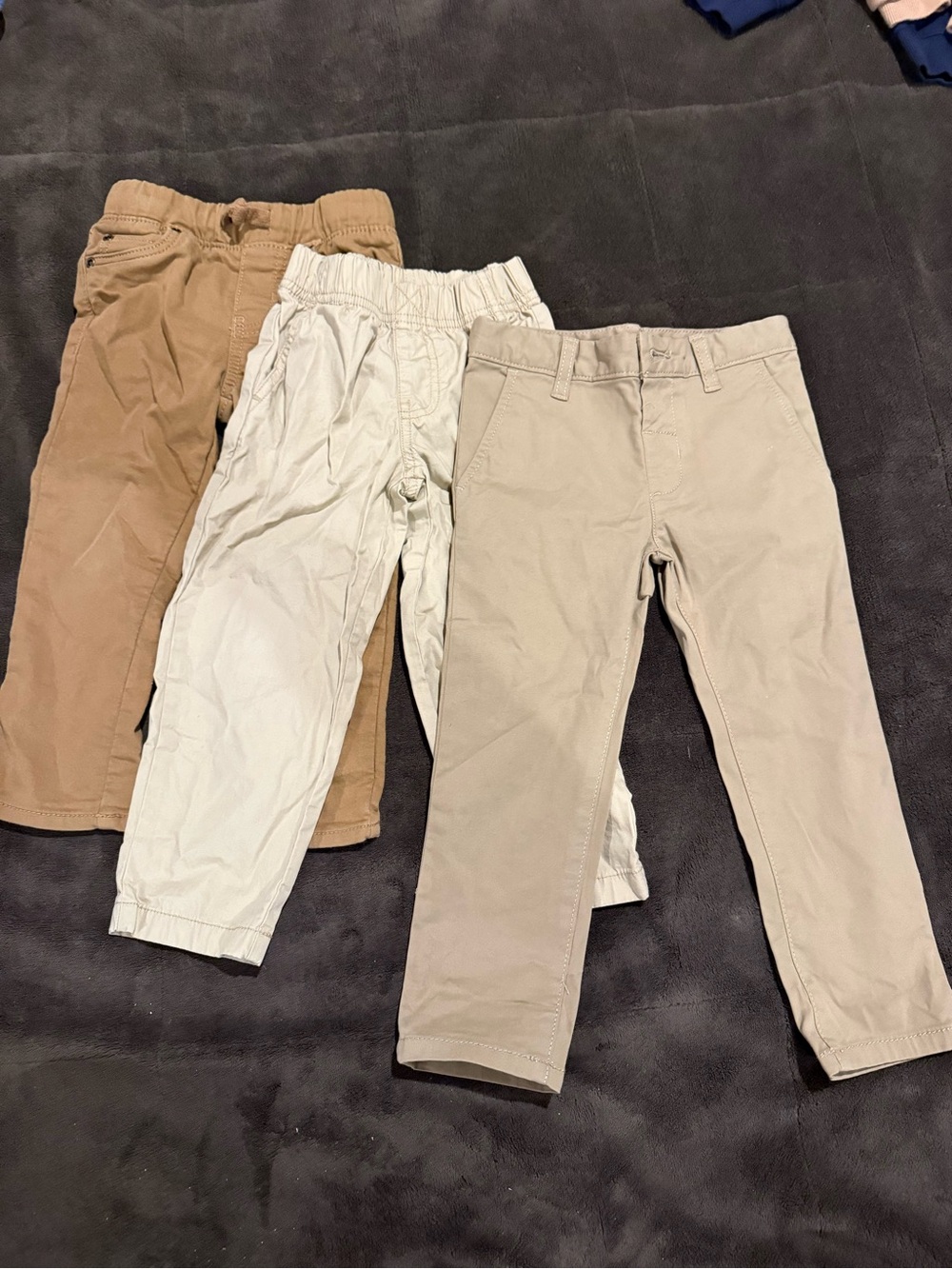Carter's Neutral Khaki, Tan & Cream Pull-On Pants - 3-Pack